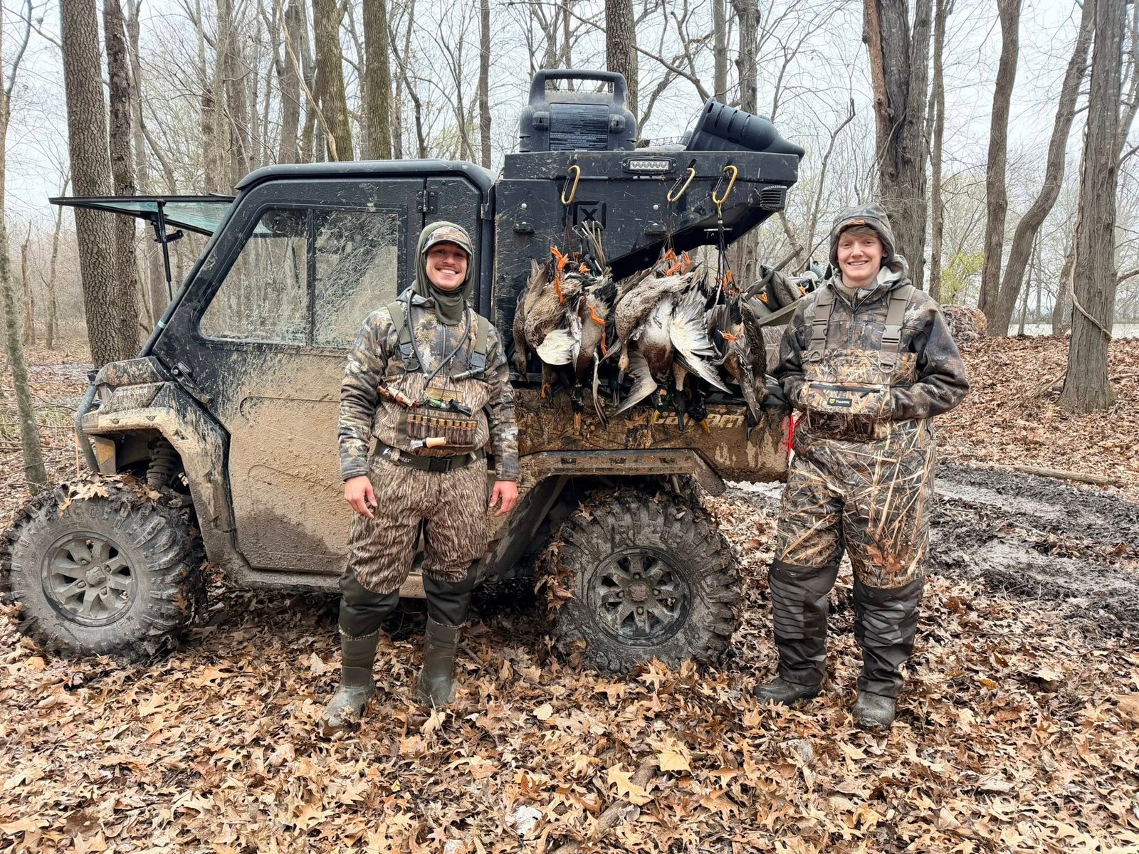 Duck hunting Arkansas rice fields